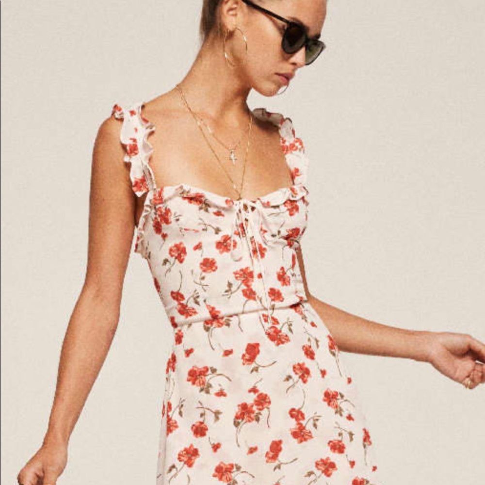 Reformation Armadillo Ruffle Mini Dress 4